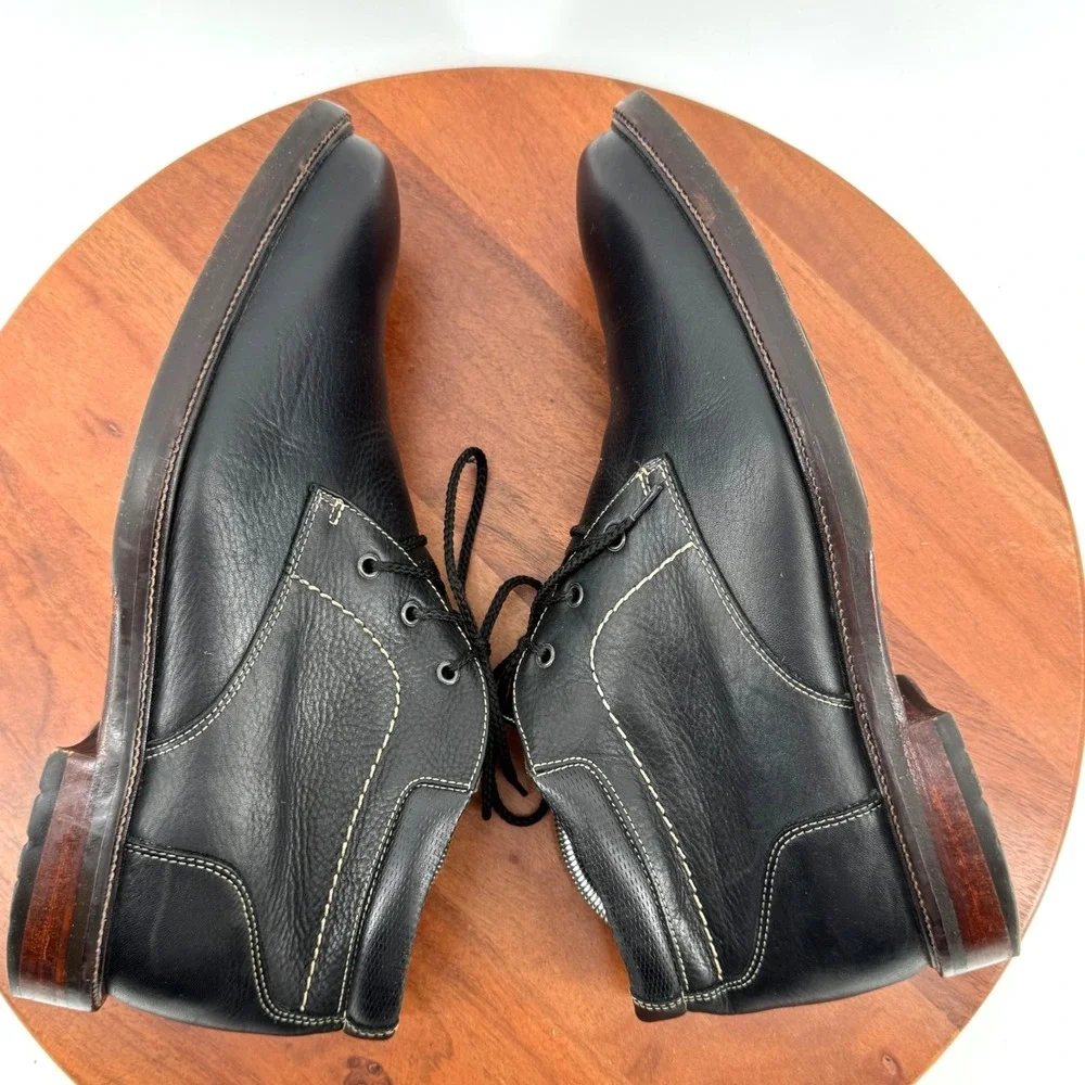 Johnston & Murphy J&M 1850 Chukka Boot Black Leather Lace Up Brazil Men's 10.5M